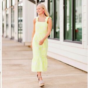 Hale House Adelyn Rae Layla neon embroidered dress.